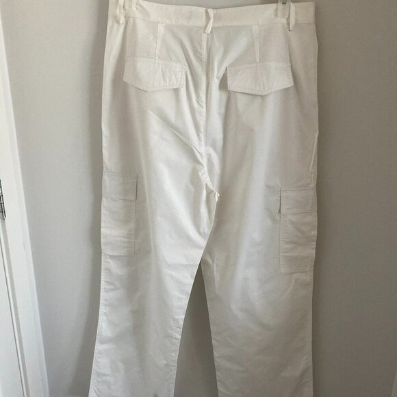 ZARA WOMEN HIGH RISE WIDE CARGO PANTS COTTON BLEND SIZE XL - Picture 5 of 5